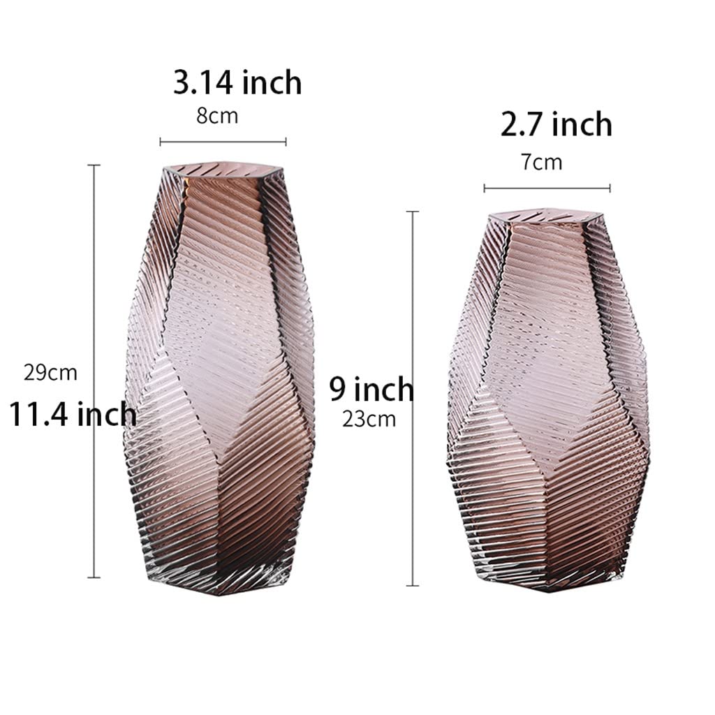 Wazon Dekoracyjny Wazon, Nowoczesny Geometryczny Szklany, Kwiatowy Home Decor Centerkietki Wazony do dekoracji aranżacji kwiatowej Dekoracja Domu(29cm)