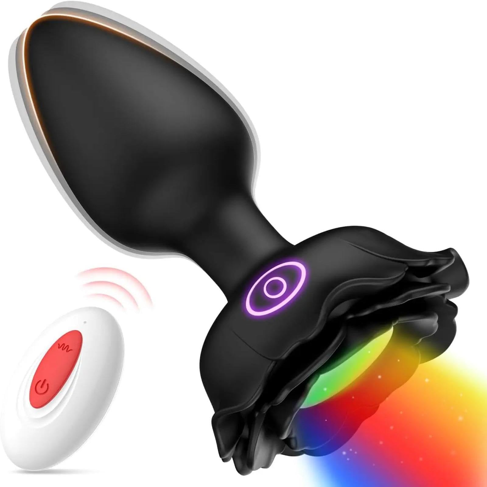 Amazon.com: Enchufe anal LED colorido luz anal Plug Vibrador Butt Plug para  mujeres hombres Mquina sexual Control remoto Tapn anal Adultos Juguetes  sexuales : Salud y Hogar