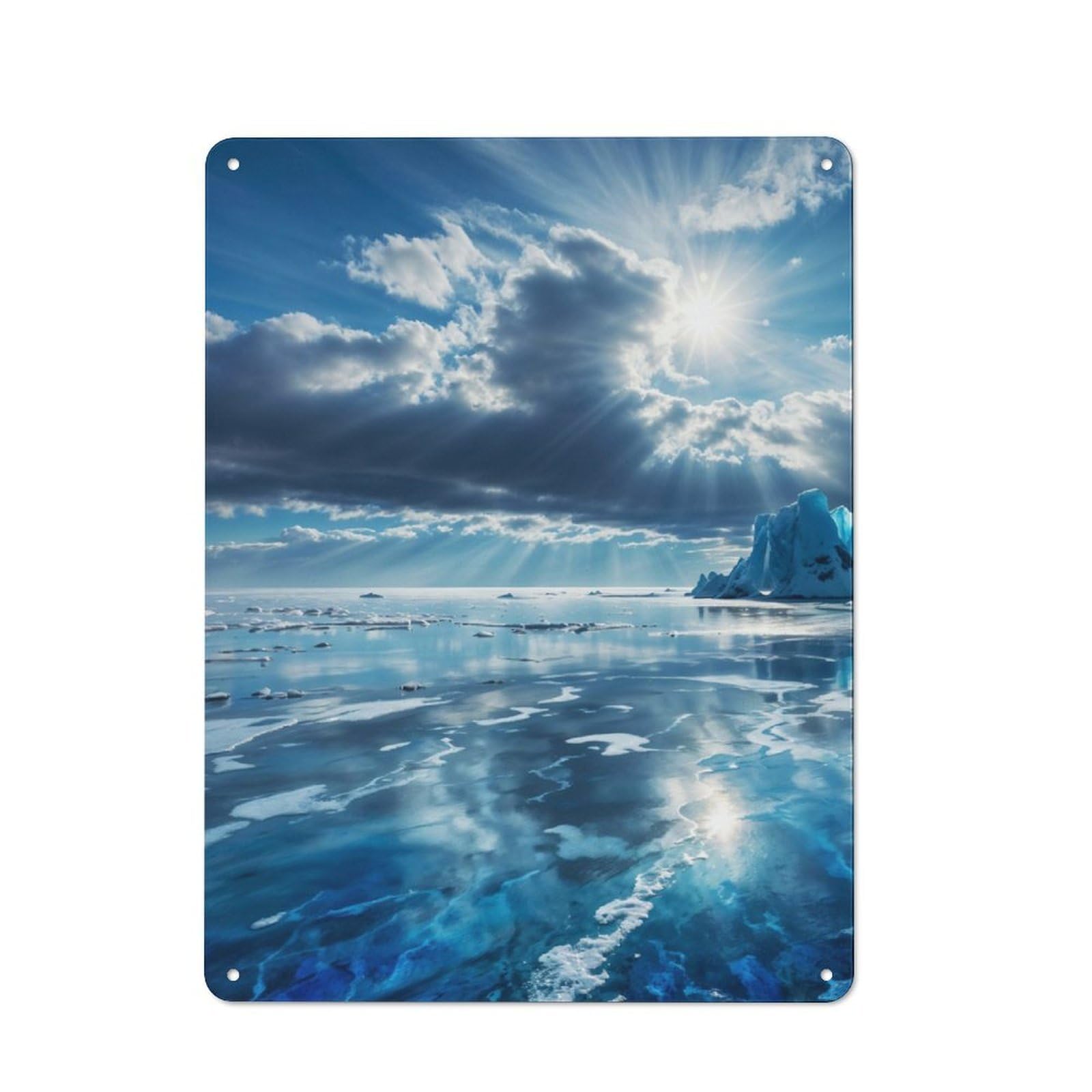Junmoney Embrace On Lake Baikal P1 Rustic Tin Sign 40X30cm For Living Room Or Hallway, A Metal Wall Feature For Living Rooms And Hallways