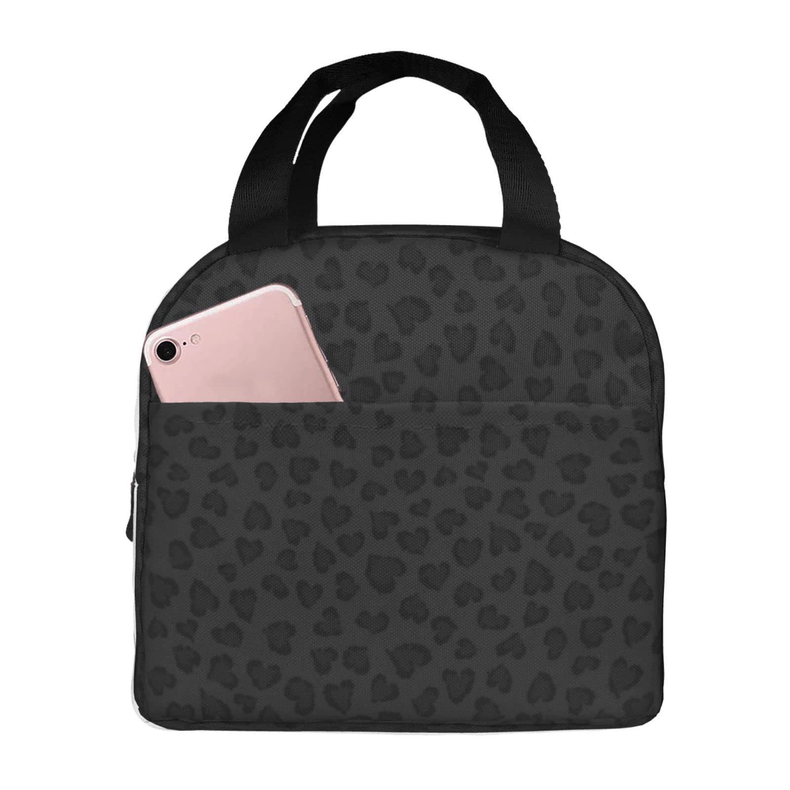 AUGUSTRUSH Insulated Lunch Bag for Women Leopard Pattern Lunch Tote Bag Large Leakproof Portable Lunch Box Cooler Bag for Office Work School Travel Reusable Freezable Lunch Bag for Kids Adult