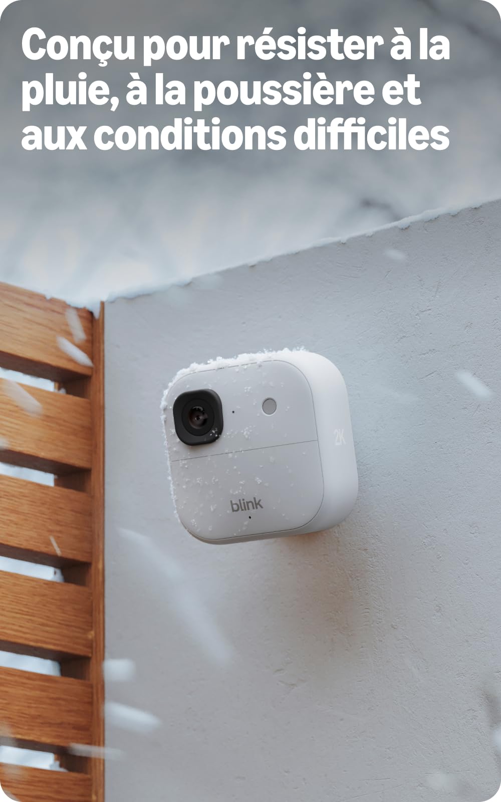 Caméra extérieure 2K+ Blink (nouvelle génération) +Blink Sonnette vidéo 2K+ filaire (nouvelle génération) — module de synchronisation de base inclus — système de 2 caméra, blanc
