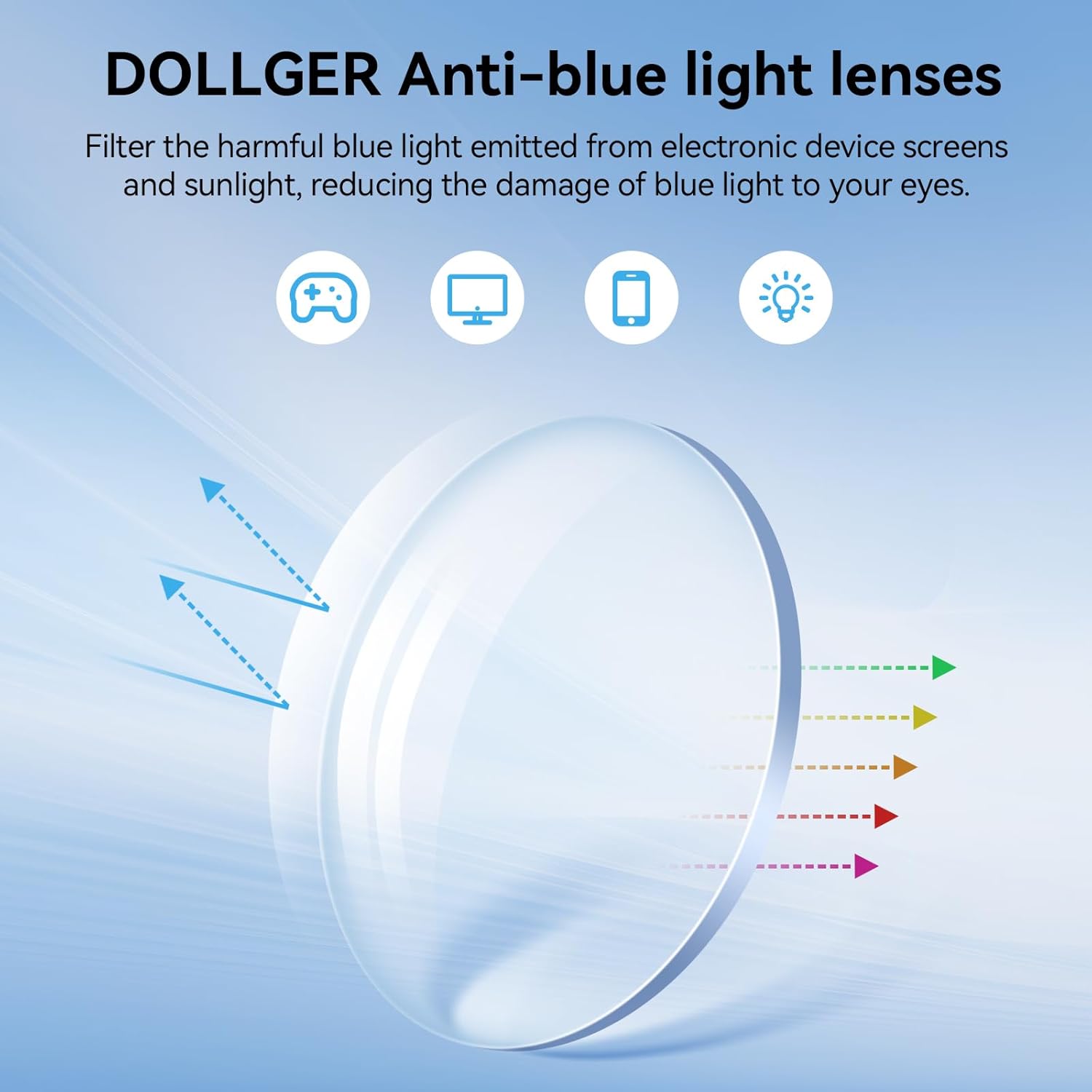 Dollger Square Blue Light Blocking Glasses for Women Trendy Oversized Computer Gaming Eyeglasses Cat Eye Metal Frame bluelight glasses Gold - Image 9