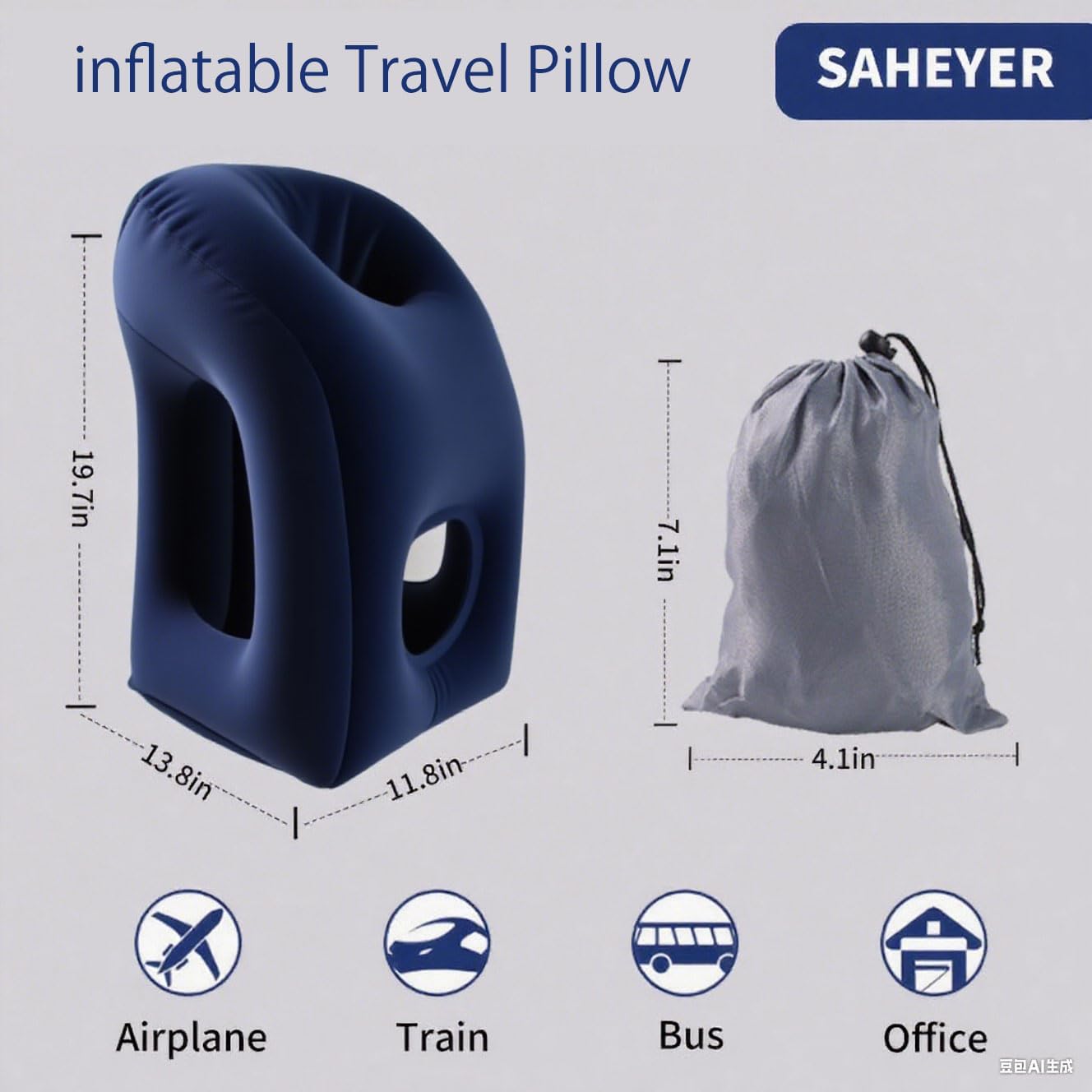 Neck Pillow Airplane Pillow for Long Flight,airplanesleep Support,Airplane Sleeping Support, Inflatable Pillow for Flights, Travel Essentials Neck Pillows for Airplanes