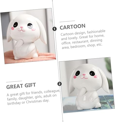 Miniatura 7 de Toyvian Alcancía de conejo, bonita alcancía para niños, caja de monedas, alcancía para niños, regalos para niños, alcancía para niños, adorno de