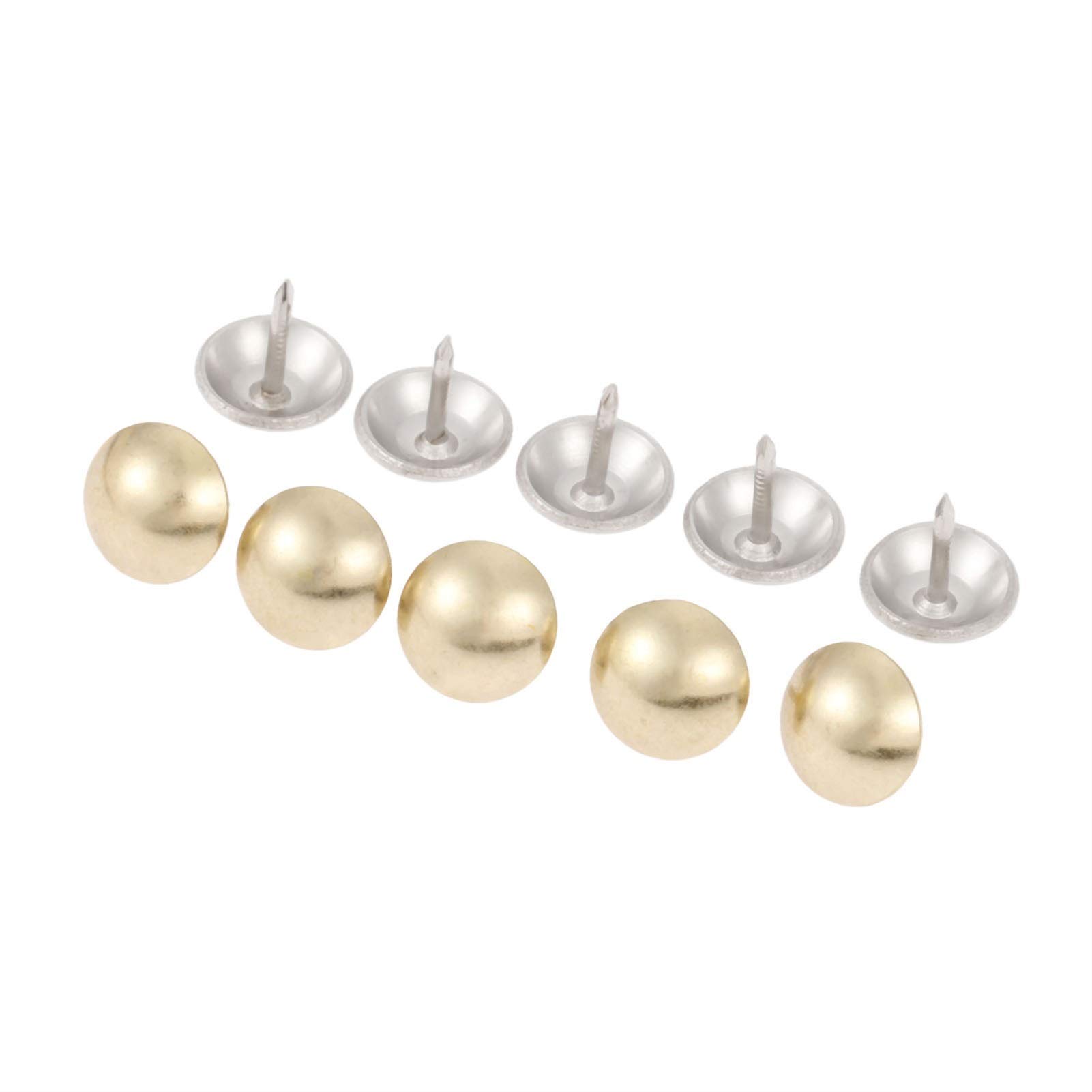 Chiusure a perno per progetti fai da te, 100 pezzi, argento e oro, per scatole regalo, divani, porte, 11 mm, chiodi per moquette e tappezzeria