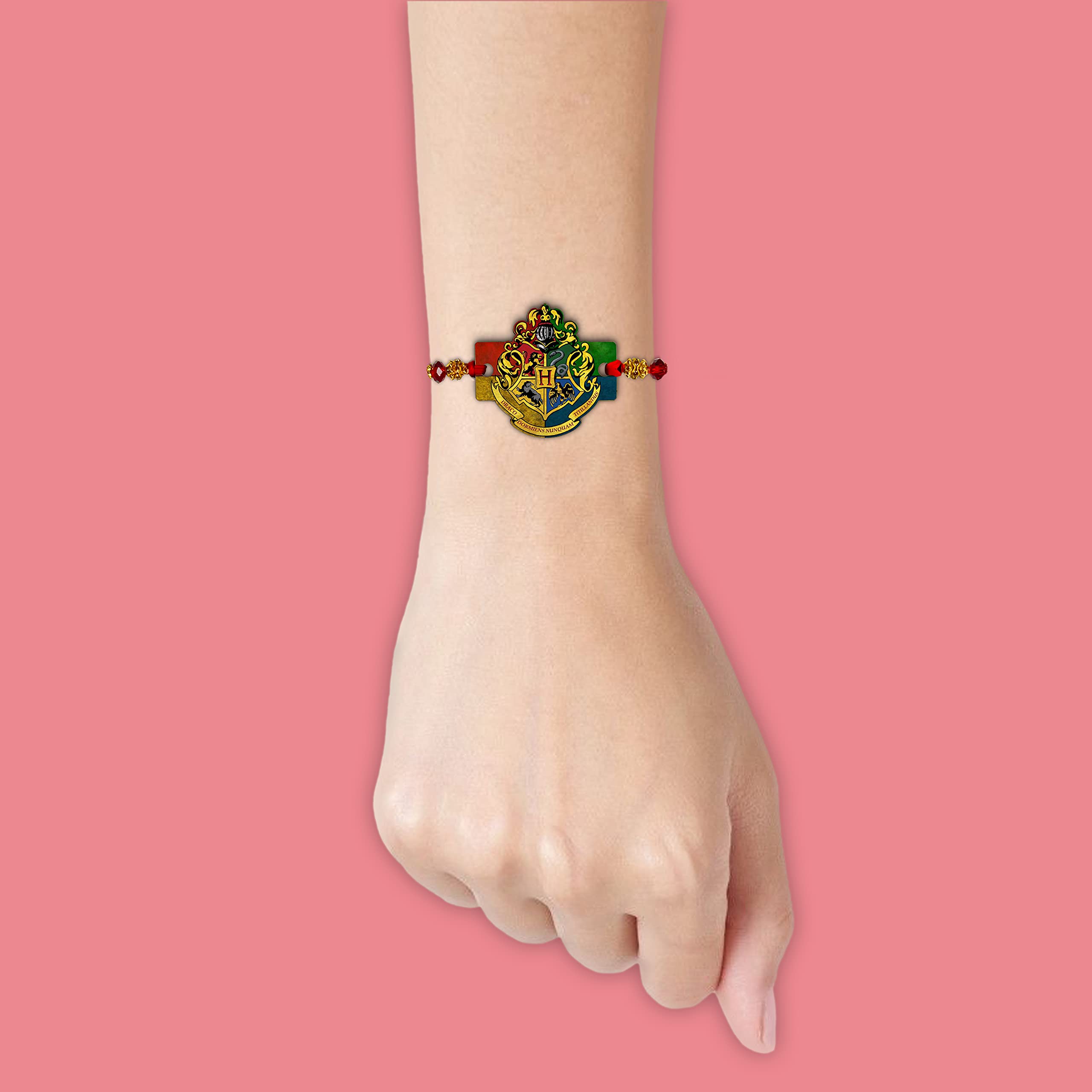 MC SID RAZZ - Harry Potter House Crest Multicolor Designer Rakhi Combo With - Officially Licensed by Warner Bros USA (House crest notebook with rakhi) 3