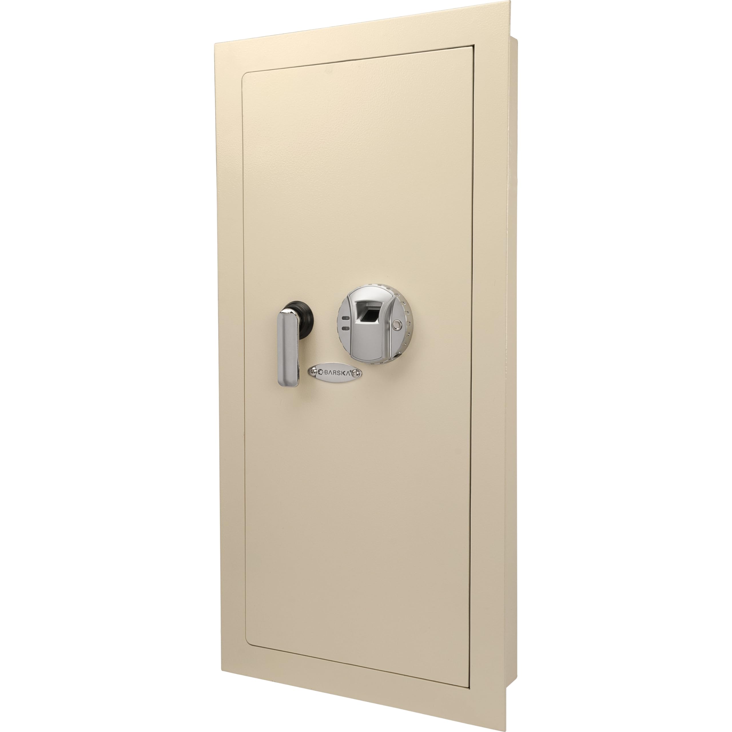 Barska Biometric Fingerprint Digital Security Hidden In Wall Safe Between Standard Wall Studs 0.83 Cu Ft - Right Opening