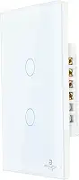 Interruptor Inteligente Touch 1,2,3 e 6 Botões Teclas 4x2 e 4x4 Alexa Google Wifi App Tuya Pandaplus Controle de Voz Automação Bivolt (Branco 2 Botões)