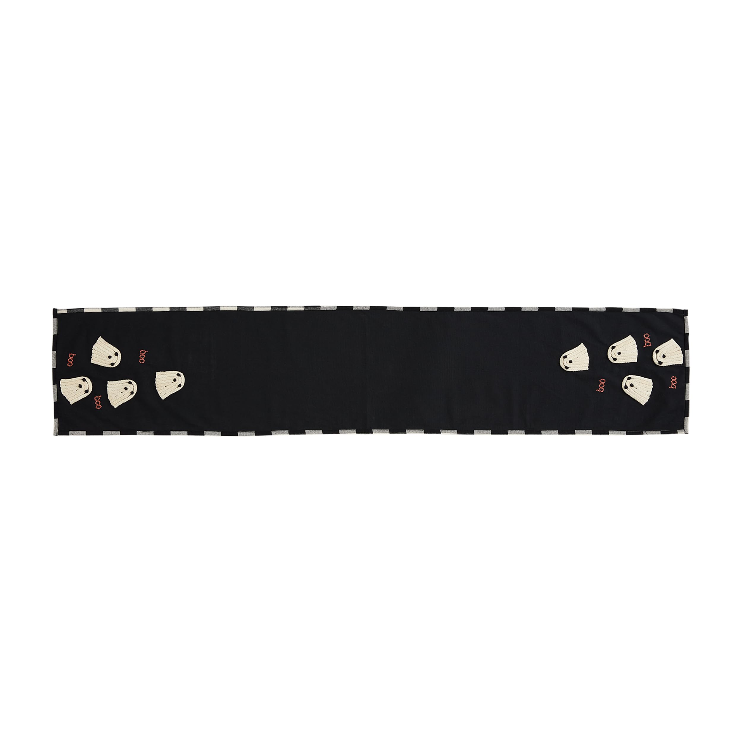 Chemin de table fantôme Mud Pie noir décoration table Halloween originale