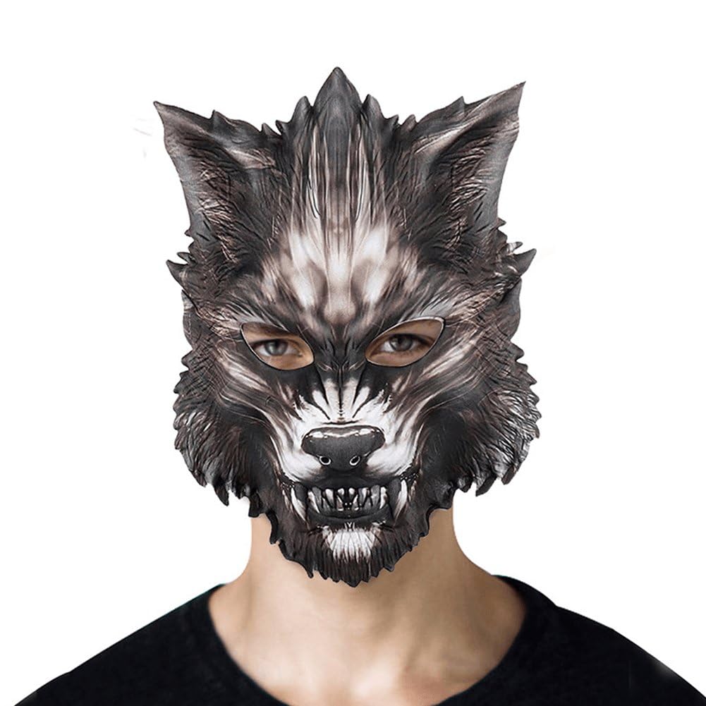 Amazon.co.jp: Bontand ハロウィン お面 オオカミ 狼 ウルフヘッド
