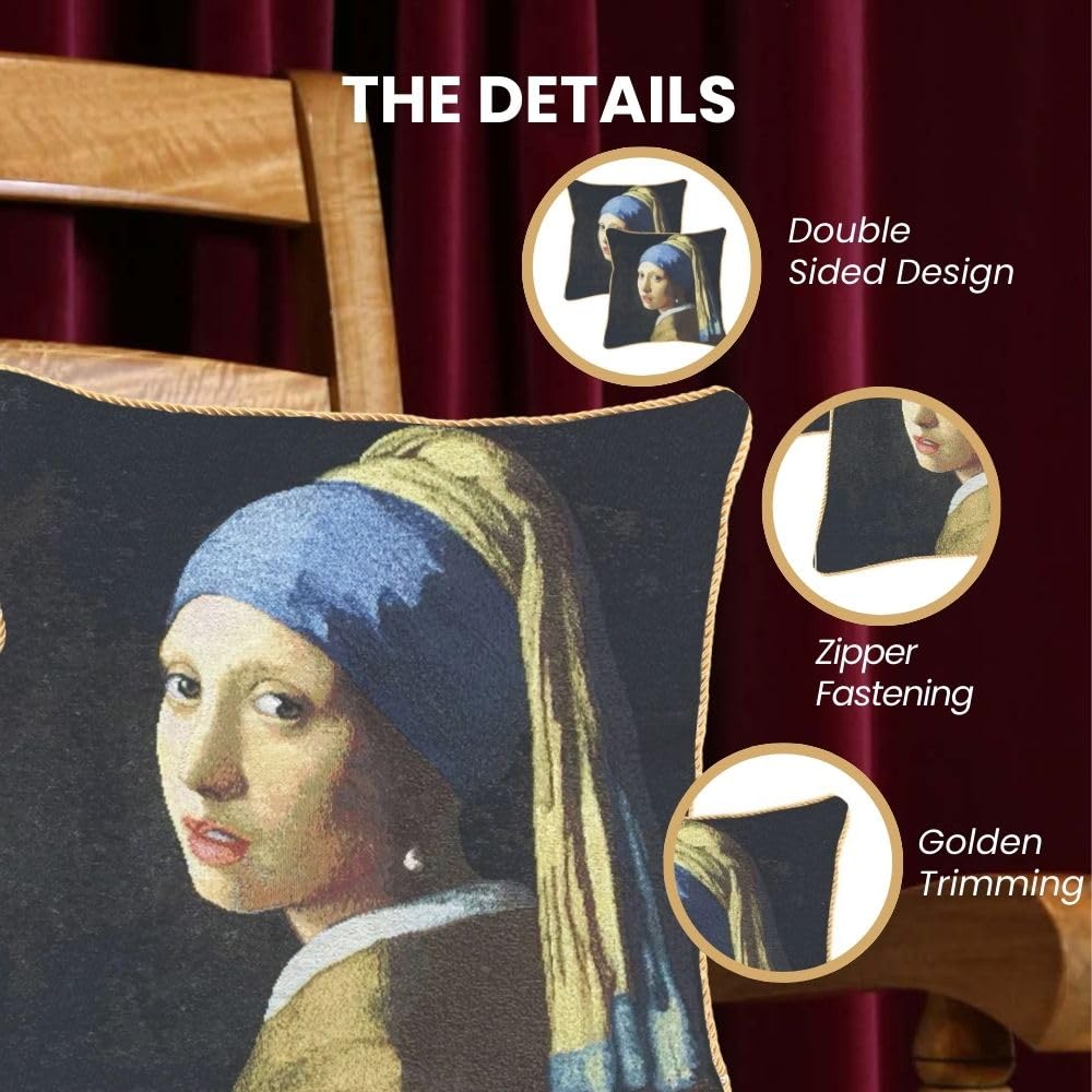 Funda De Almohada Chica Con Un Pendiente De Perlas Vermeer - España