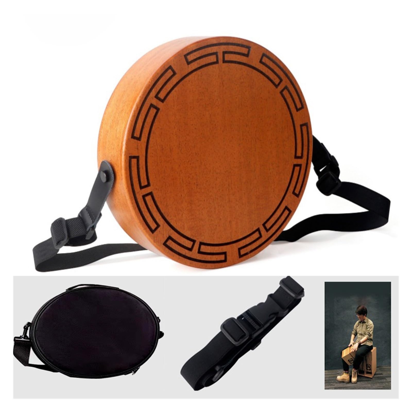 Bongos Mahagoni-Bongo-Trommel, Erwachsene, Anfänger, üben Meditation, Klangheilung, Bongos, professionelle Schlaginstrumente