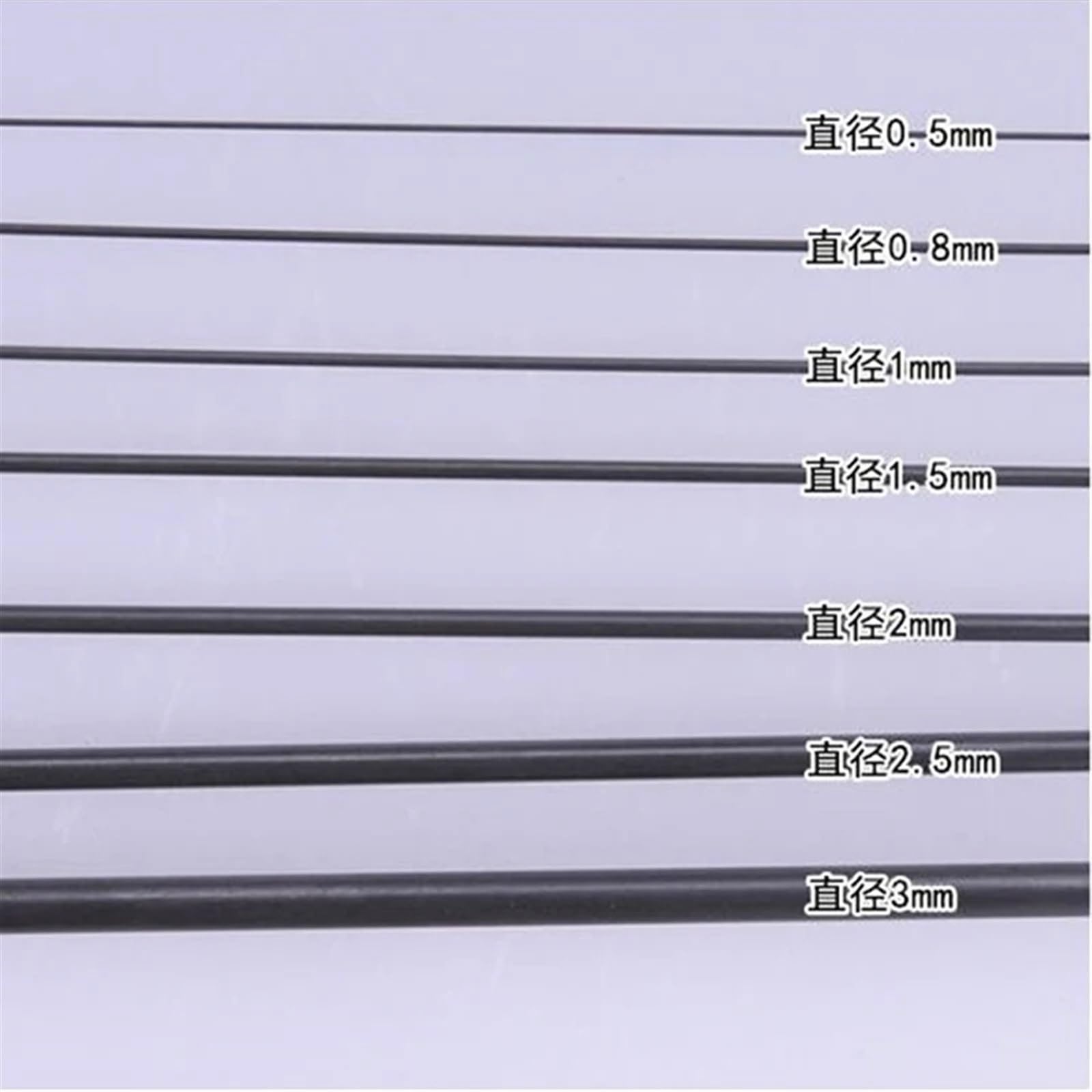 10Pcs/Set Carbon Fiber Rods 1.5mm for RC Plane DIY tool wing tube Quadcopter arm 0.5 meter Carbon Fiber Rods