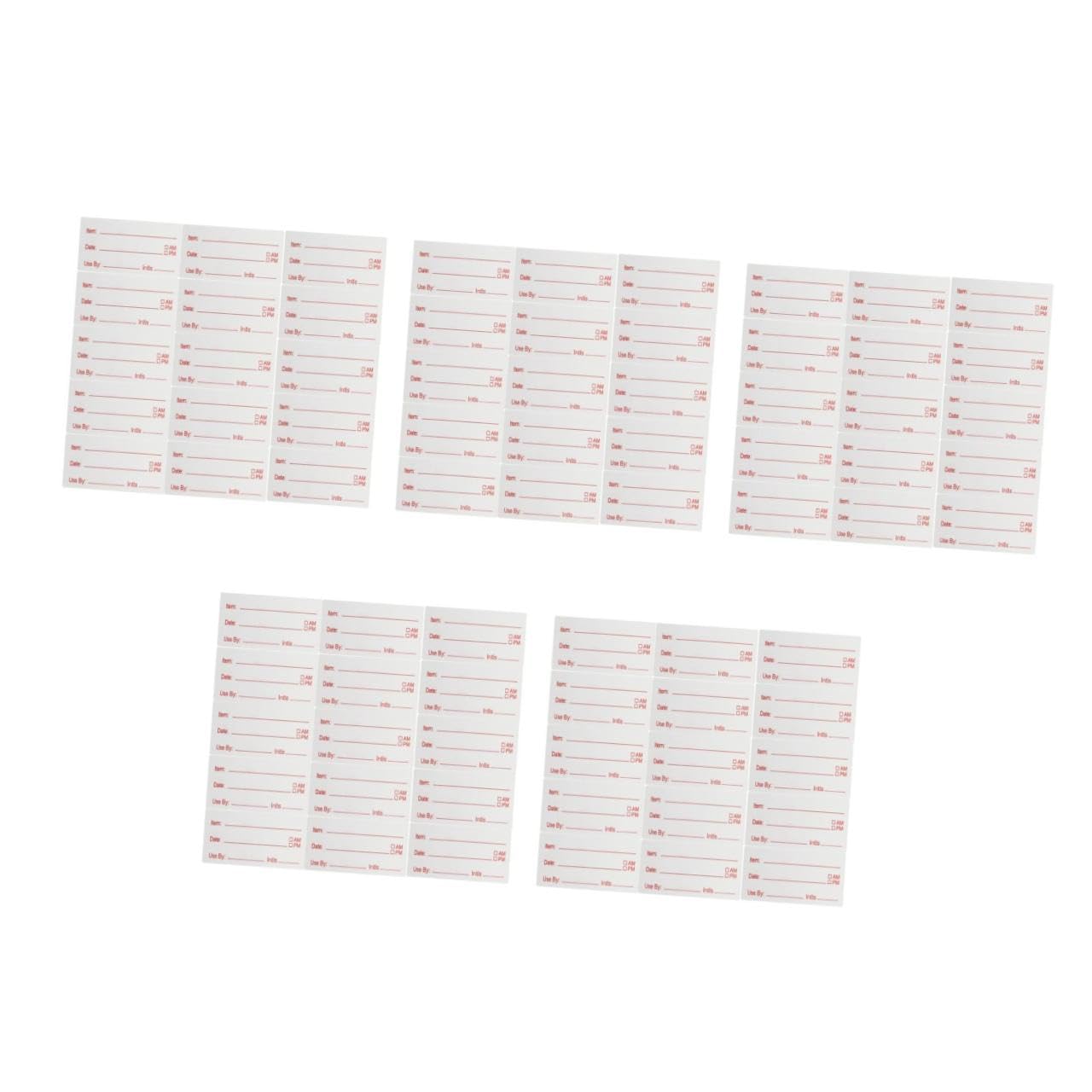 ABOOFAN 5 Etichette Freezer Adesive per Alimenti Rosse Etichette per Congelatori e Barattoli Facili da Applicare e Rimuovere per Cucina e Conservazione Pantry