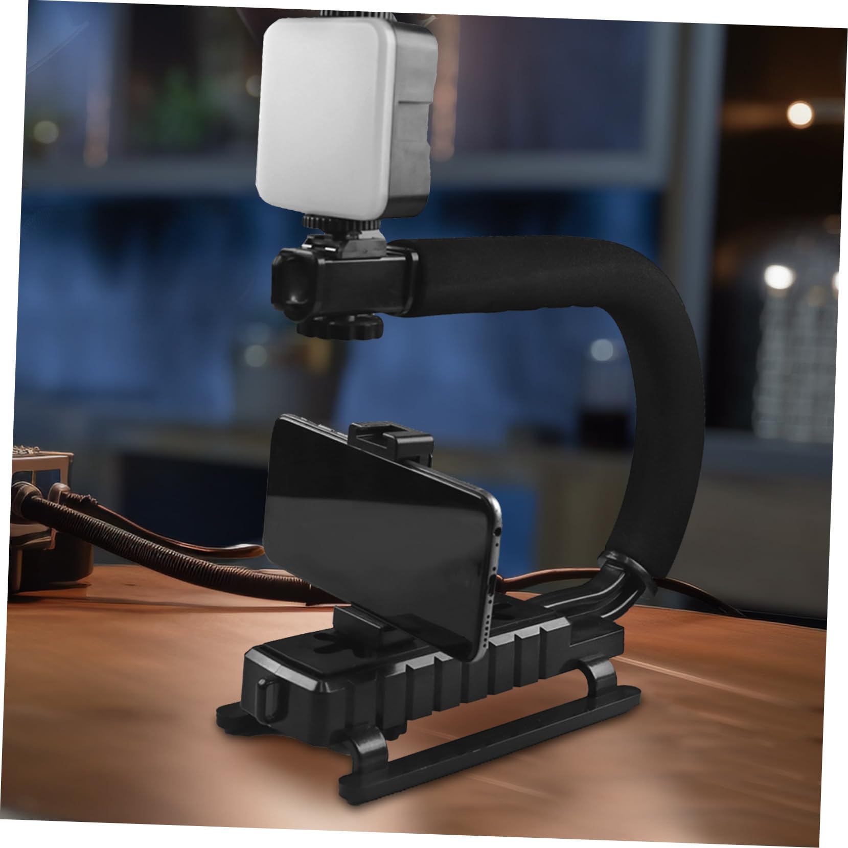 Stabilizzatore per Fotocamera Portatile Nero, Struttura a U