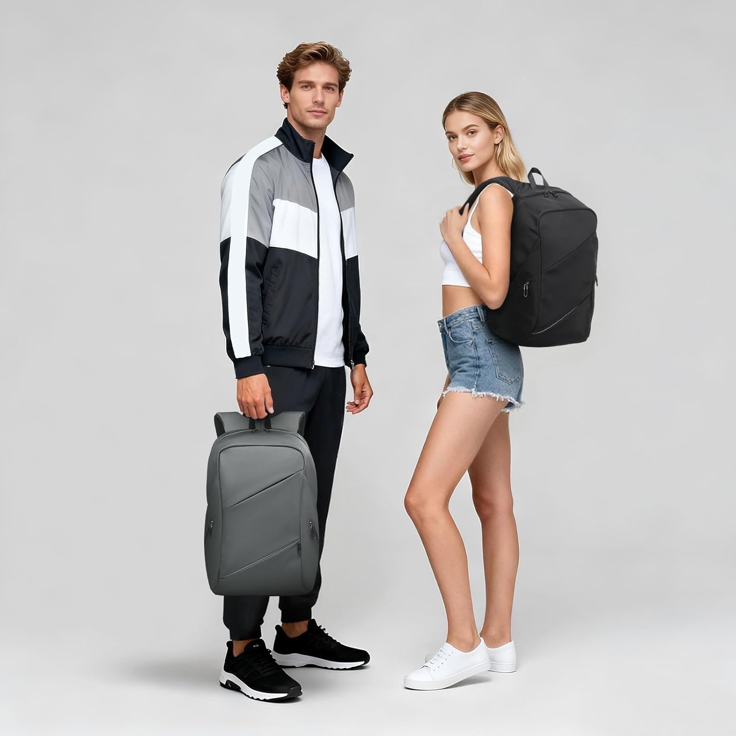 Travel Laptop Backpack, Anti-Theft Carry On Backpack Professional, TSA-Approved Water-Resistant Rucksack for Work Men Women Fits 16 Inch Notebook, Grey - Image 7