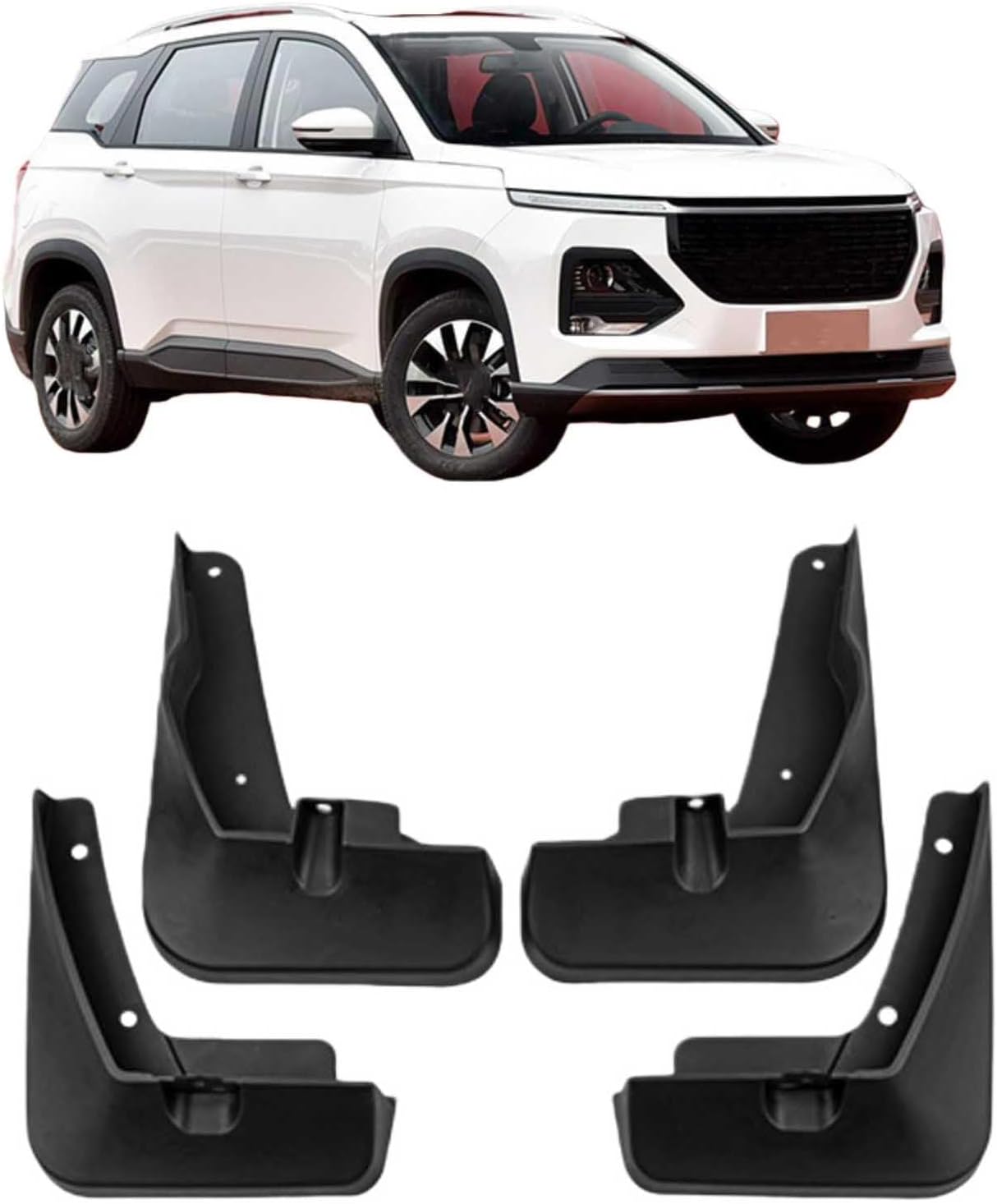 Mud Flaps for Baojun 530 2020-2021,Splash Guards Front and Rear 4-PC Set Fender Protector Exterior Accessories Easy Clean Installation