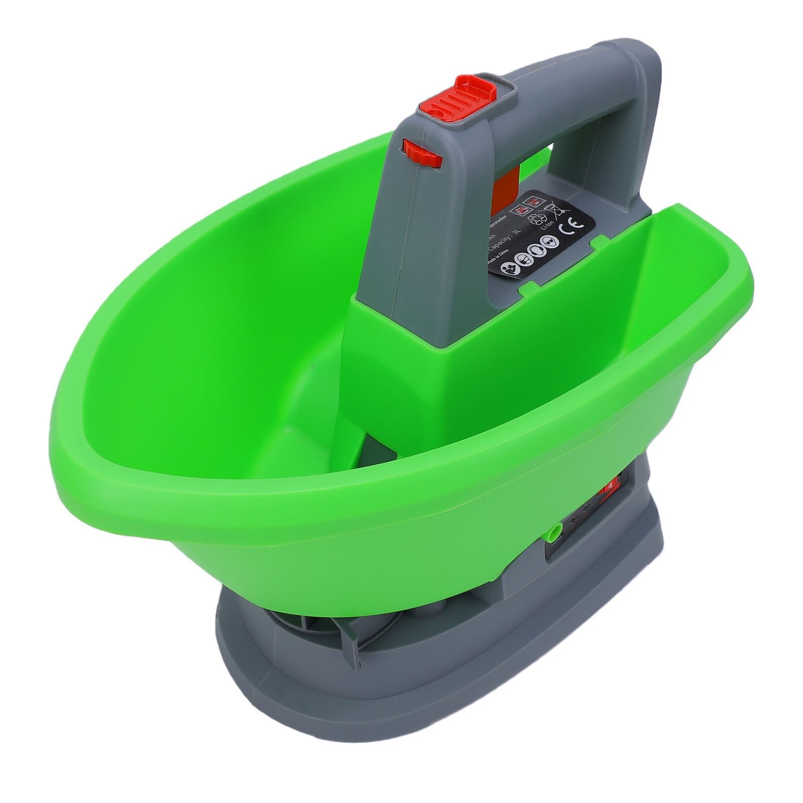 Luocute Esparcidor de Fertilizante Eléctrico, 3L de Mano, ángulo de 140 Grados, 7 Configuraciones de Velocidad para Césped de Jardín, Césped de Mano Recargable y Esparcidor de Sal para