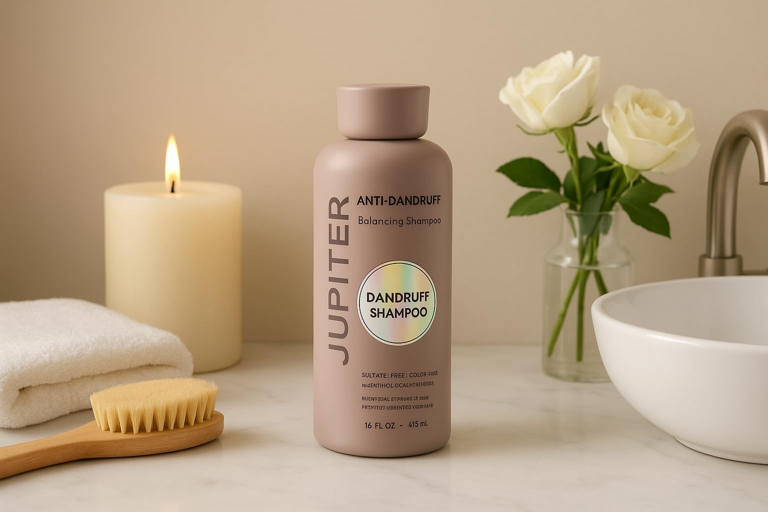 Jupiter Anti Dandruff Shampoo - Shampoo for Men & Women for Flaky, Itchy, Oily, & Dry Scalp - Nourishes Scalp and Reduces Breakage & Flakes - Color-Safe, Sulfate-Free, Paraben-Free