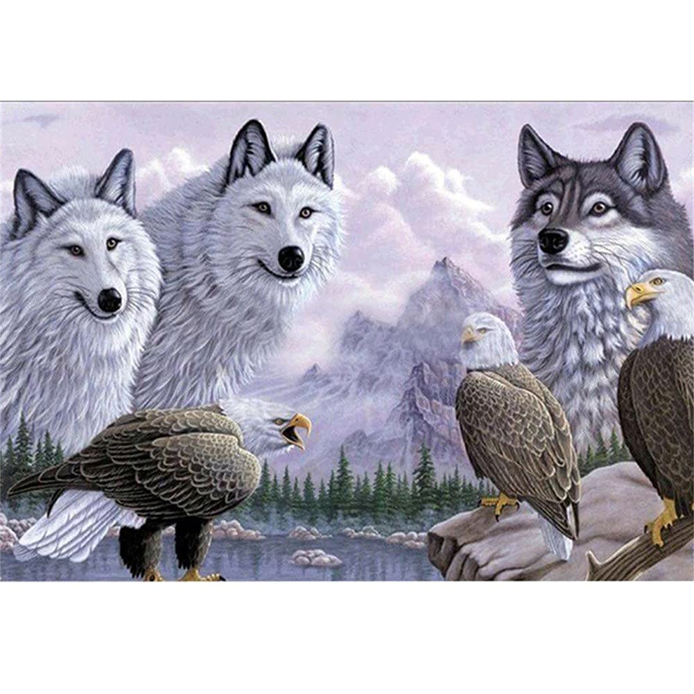 Art de Diamant de Bricolage 5D Toile Premium Broderie Aigle 50x120