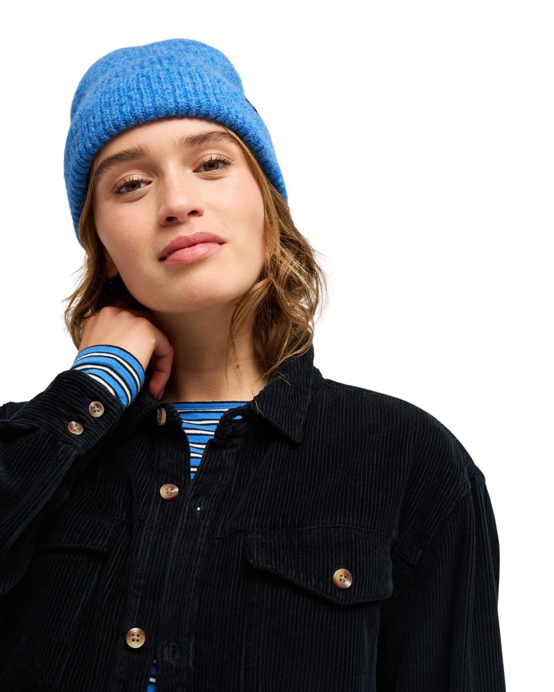 Roxy Let It Go Cord - Camisa de Pana con Manga Larga - Mujer - Negro.
