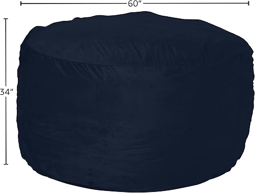 Miniatura 318 de Chill Sack - Funda para puf Microgamuza - Carbón - Solo funda,Microsuede - Chocolate - Solo funda,Microsuede - Azul marino - Solo funda,Guijarro -