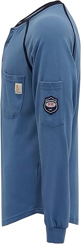 Miniatura 73 de BOCOMAL FR Shirts - Camisa ligera de 5.5 onzas de manga corta y resistente al fuego/ignífuga Gris jaspeado,Gris jaspeado oscuro,marino,Gris,Rojo