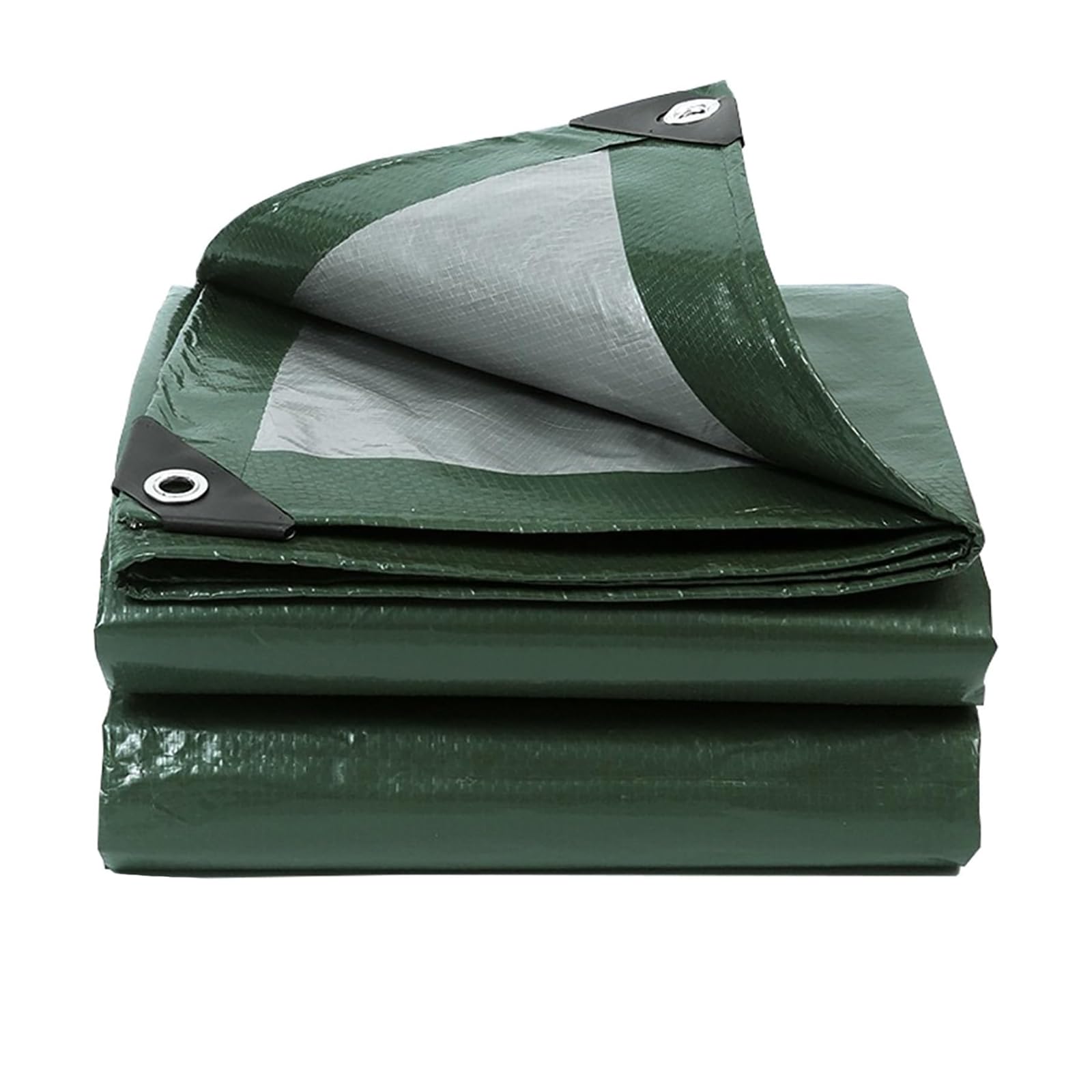 Waterproof Tarp 130 x 170 cm Weatherproof, UV Protection Tarp Cover with Reinforced Grommets for Camping Backpacking Hiking Shelter, Army Green