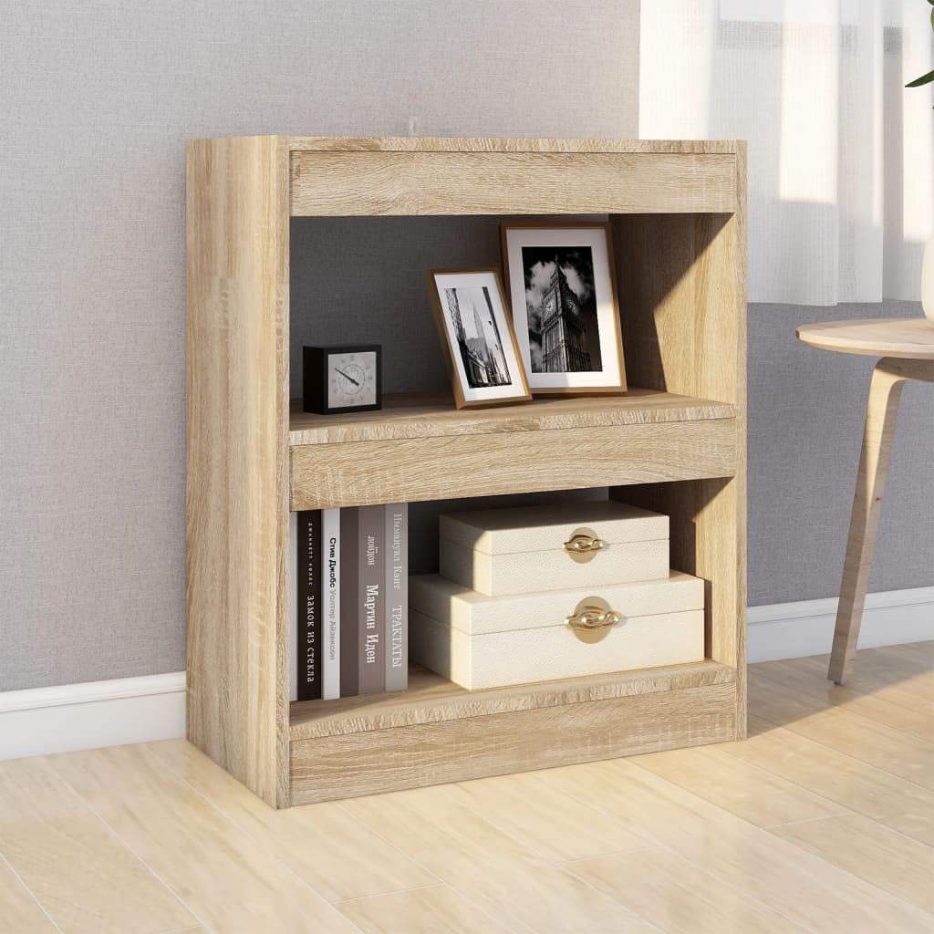 Librería Sonoma Roble 60 x 30 x 72 cm Moderna Estantería de pie con robusto material de madera y amplio espacio de almacenamiento para libros, DVD, como estantería y separador de habitaciones