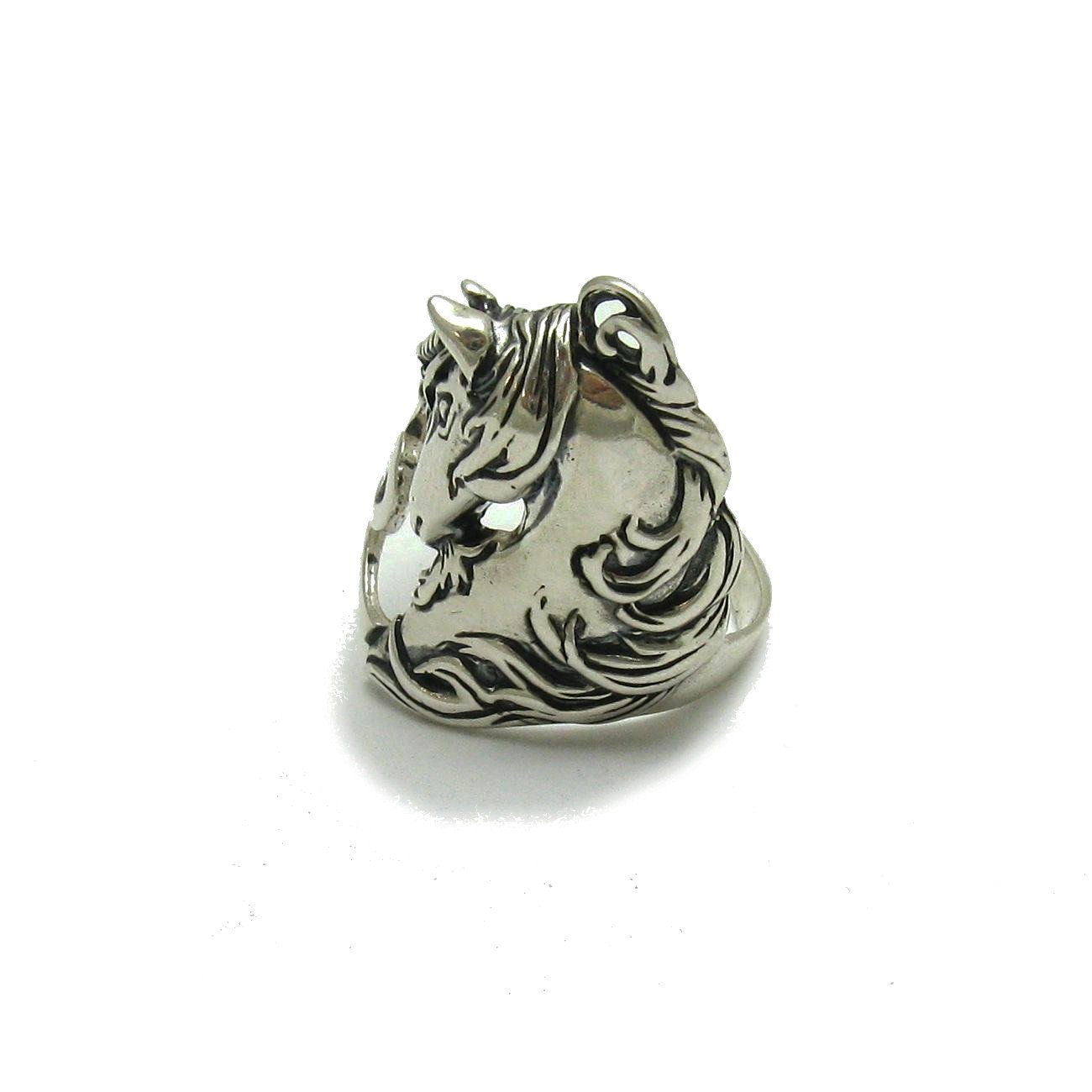 Anello in Argento 925 unicorno di cavallo R000813 Empress