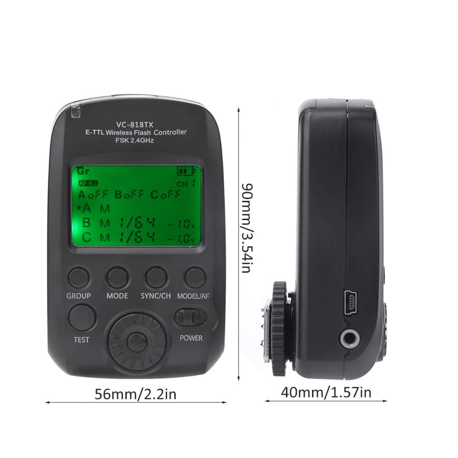 Trigger Flash Wireless, 2.4G 8 Canali 1 / 8000s Sincronizzazione Ad Alta velocità Display LCD Trigger Flash, per Fotocamera