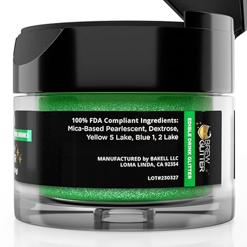 Miniatura 74 de Brew Glitter - Purpurina comestible para bebidas, cócteles, cerveza, adornar bebidas Certificado Kosher y Halal 100% comestible y de grado Azul