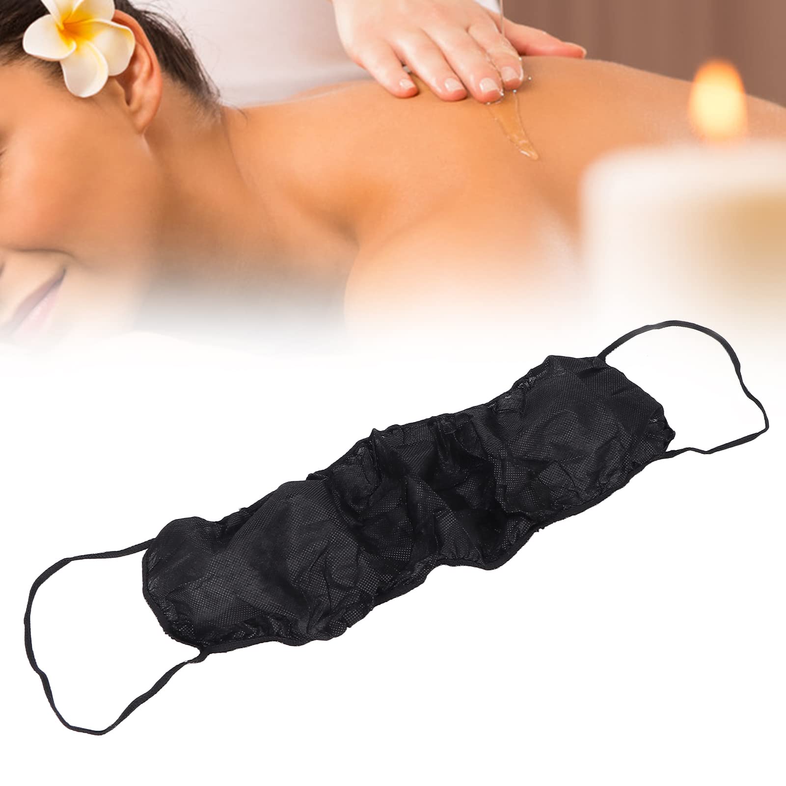 10 Pezzi Reggiseni Usa e Getta, Reggiseni Monouso per Salone di Bellezza in Tessuto Non Tessuto Biancheria Intima Usa e Getta per Spa Top Intimo per Donna, Confezionati Singolarmente(Nero)