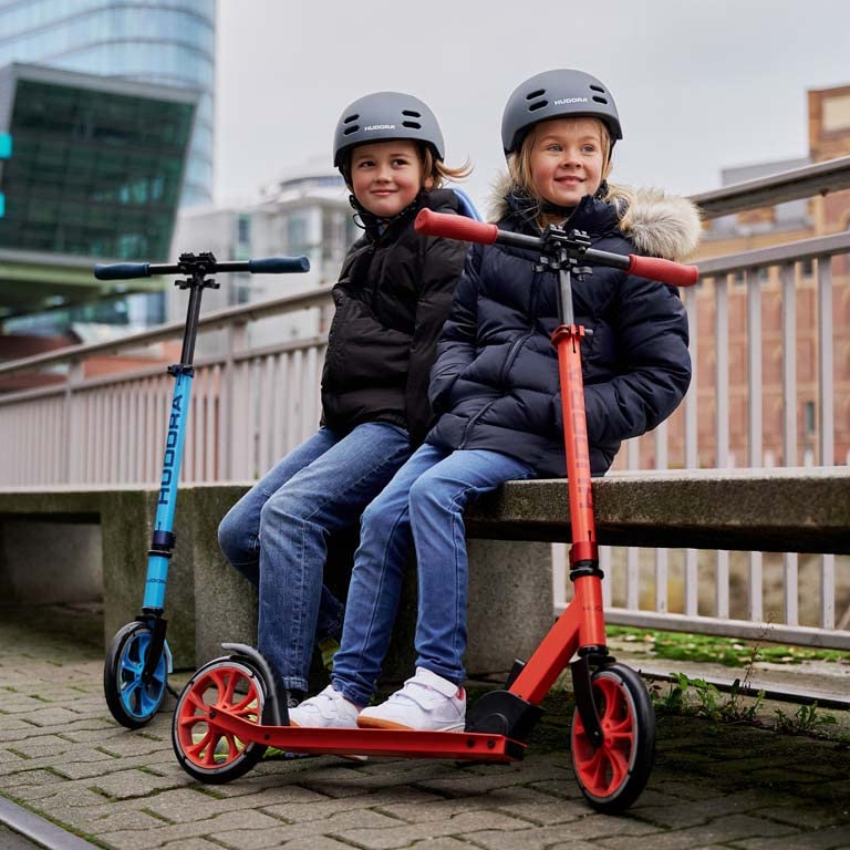 HUDORA BigWheel® 205 Advanced Scooter, comfortabele aluminium step, voor maximaal 100 kg, in hoogte verstelbare en inklapbare step, kickstep voor kinderen, jongeren en volwassenen