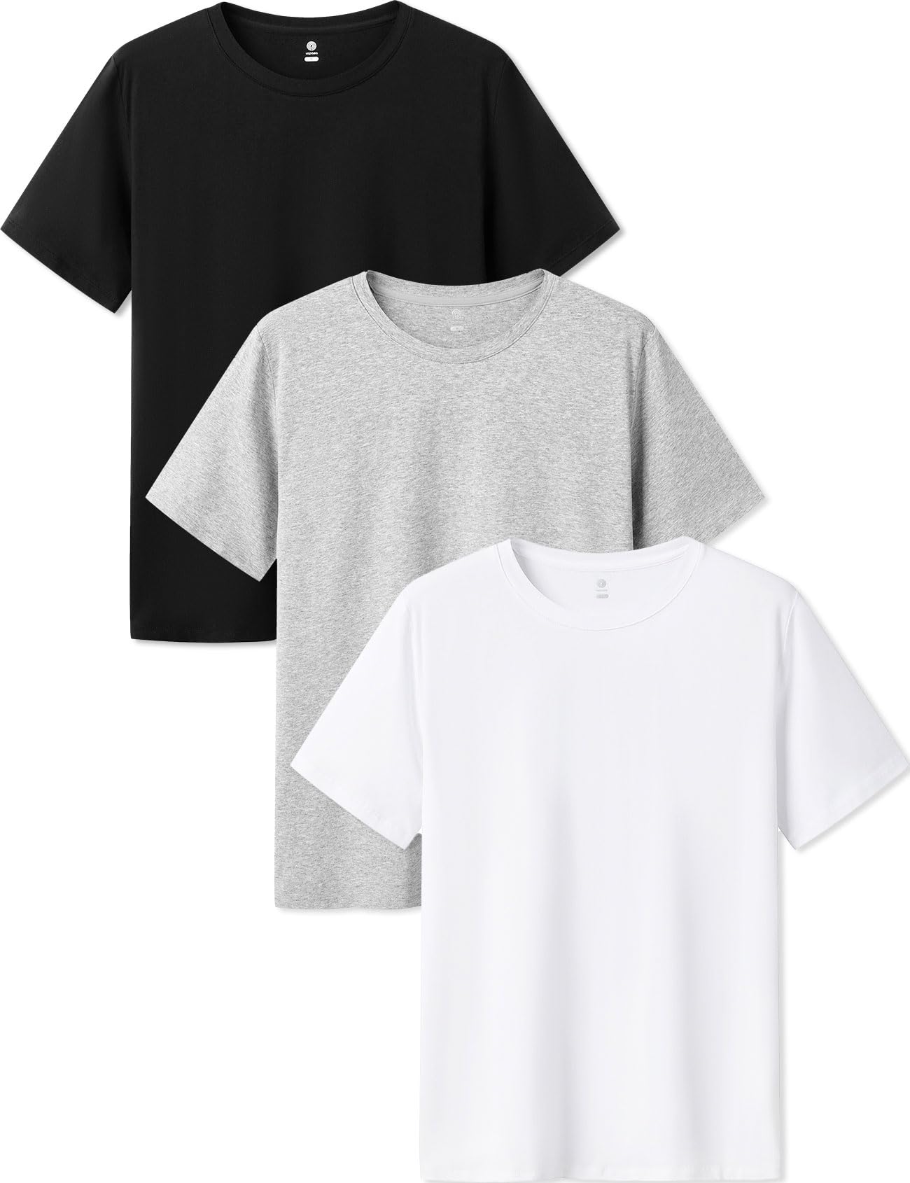LAPASA Camisetas Hombre Algodón Pack 3 Manga Corta Cuello Redondo/V M05/M06