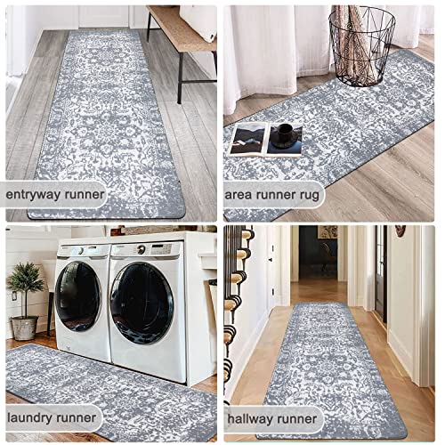 Homcomoda Boho Runner Rug With Rubber Backing Non Slip Washable 2'X6' Distressed Hallway Runner Rugs Vintage Carpet Runner For Hallway Entryway Laundry Room #TOP6