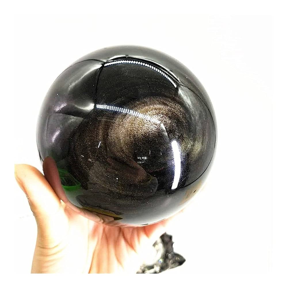 COKYIS Cristal Natural en Bruto Artesanías de Piedra Bolas de Ojo de Gato de obsidiana Natural Reiki Feng Shui Bolas de Piedras Preciosas Decorativas