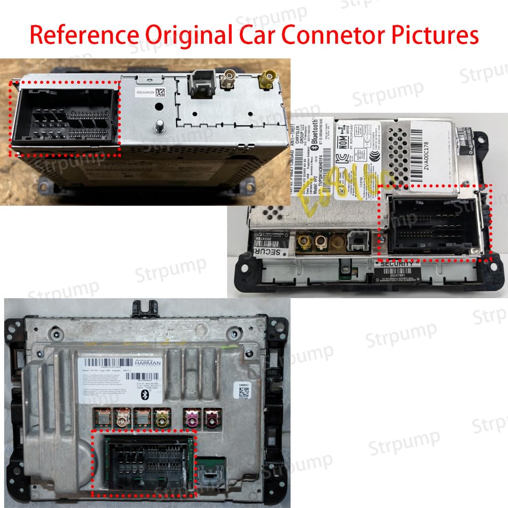 Car Radio Stereo DVD Wiring Harness Power Cable Wire Connector with Antenna Adapter (Add Signal Booster) fit for Select 2013-2019 Dodge Ram Jeep Chrysler Fiat Radio Nav Cable-No Factory Amp