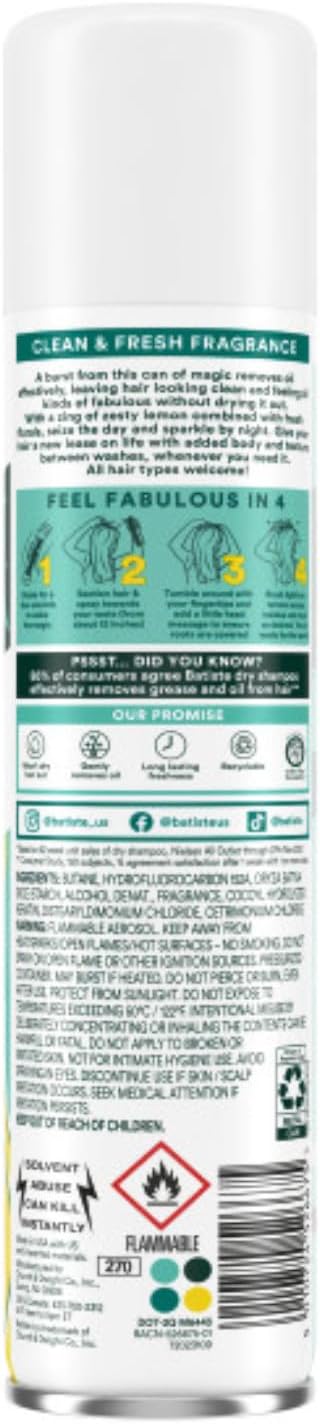 Batiste Dry Shampoo Original 200 ml (Pack of 6)