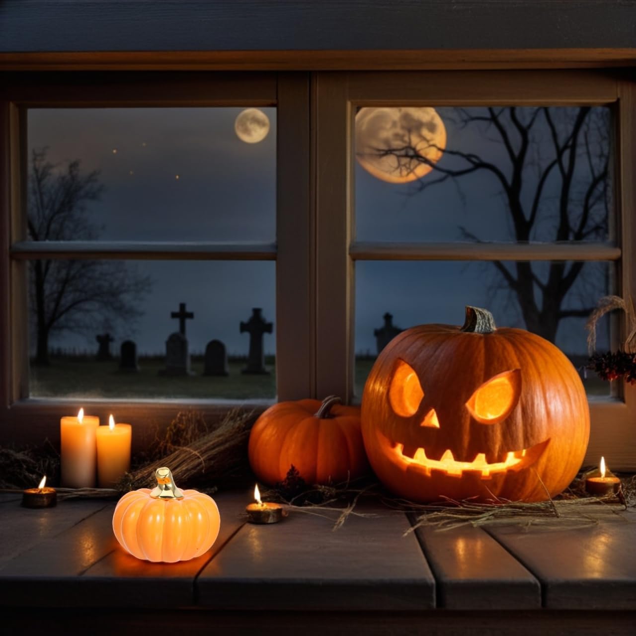 Ceramic Pumpkin Decorations for Home, Fake Pumpkins for Home Table Wedding DIY Fall Halloween Thanksgiving Decor