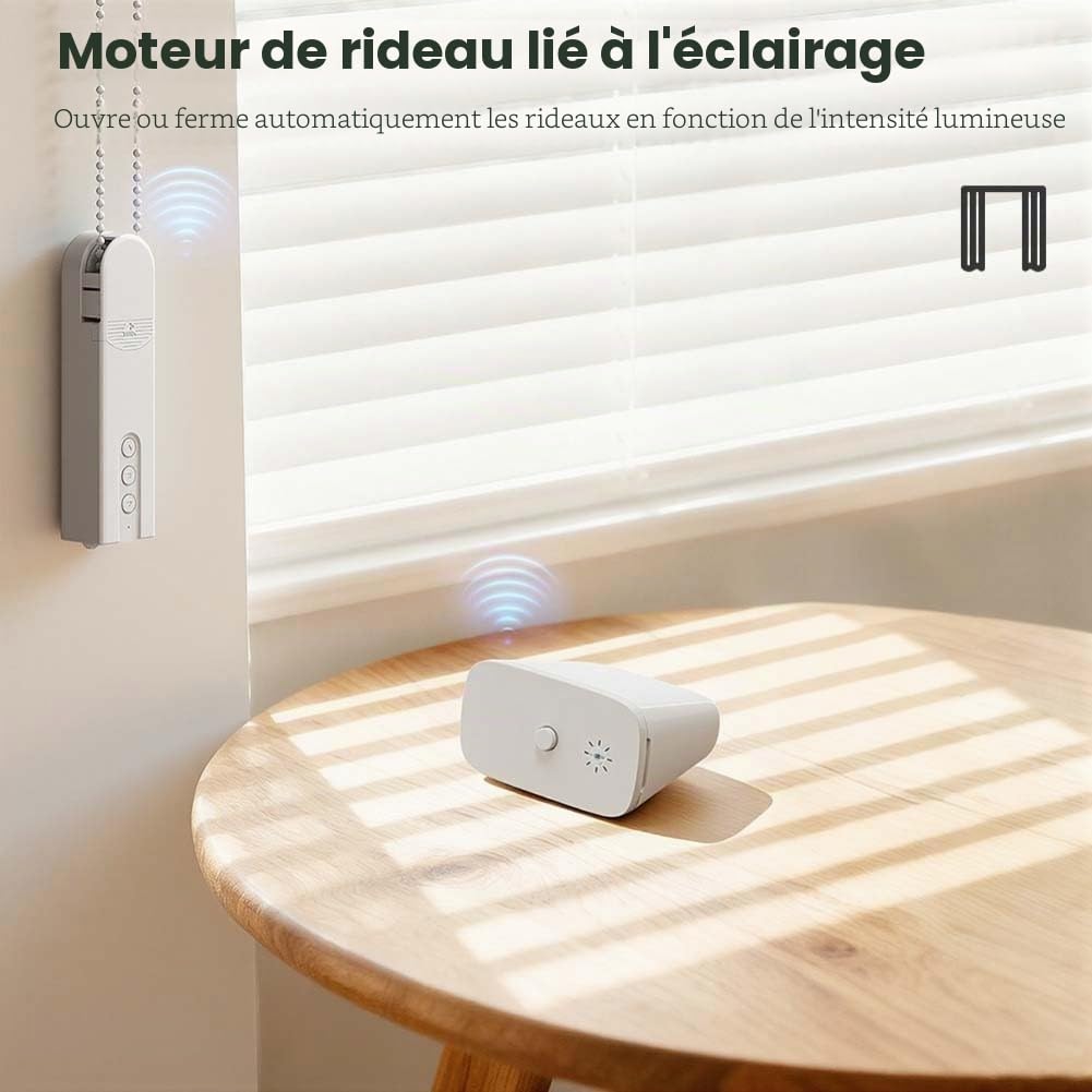 Capteur de lumière intelligent d'extérieur, pour Zigbee IP67 Capteur de détection de luminosité étanche avec notifications en temps réel, pour l'automatisation de l'éclairage et des rideaux