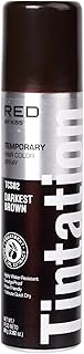 Red by Kiss Tintation Temporary Hair Color Spray, Instant Gray Root Touch Up Coverage, Water-Resistant & Smudge-Proof, Easy Wash Out, Barber & Hairline Touch-Up, Quick-Dry (Darkest Brown, 2.82 oz)