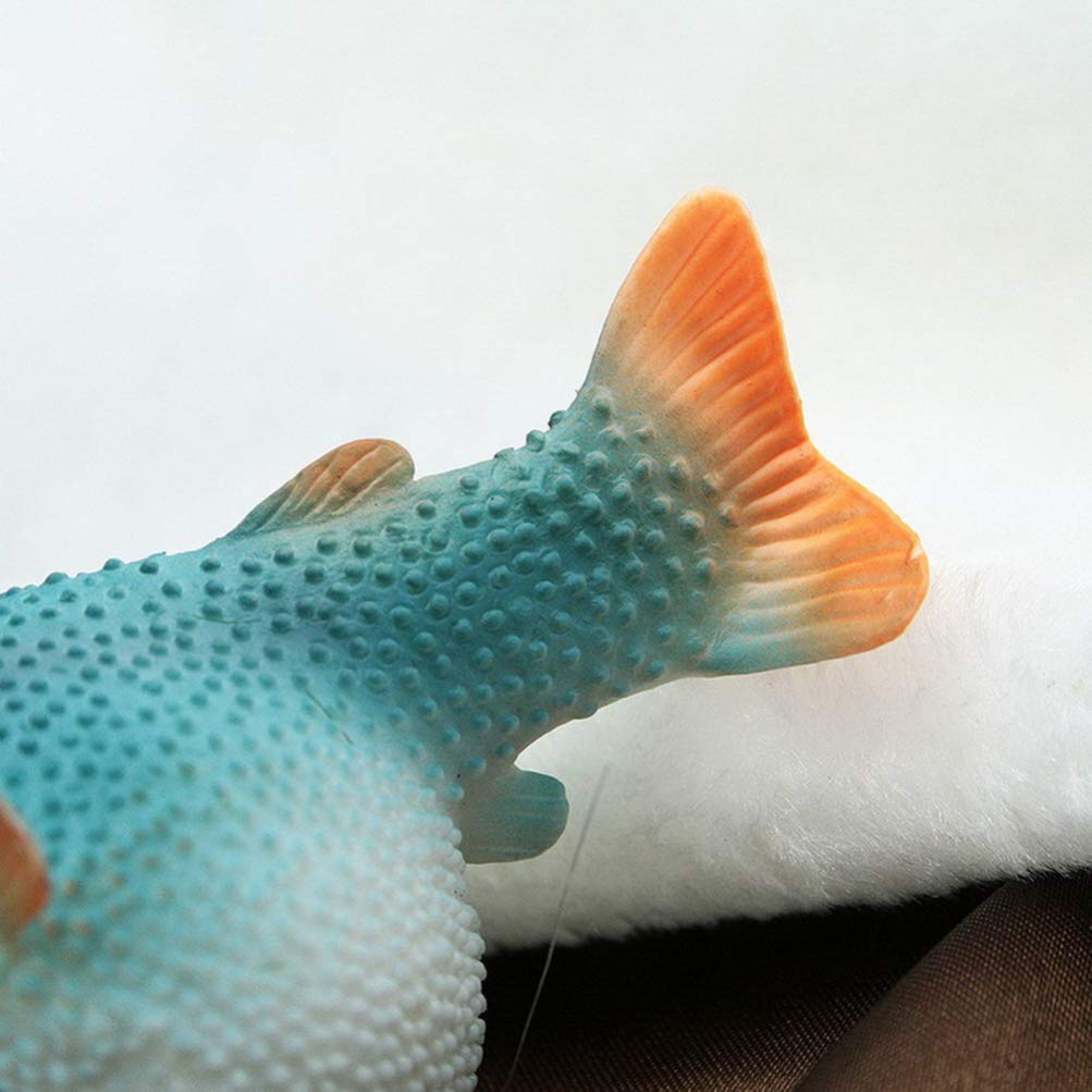 Lichte Ing Puffer Vissen Simulatie Rubberdecoratie met Zuignap voor Riums - Oranje (BLUE) (ORANGE