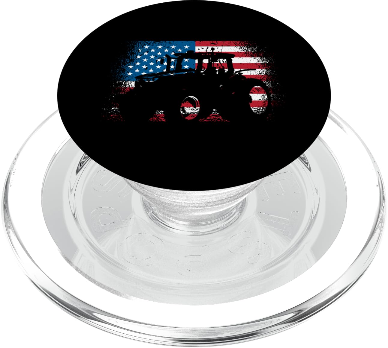 Tractor USA Flag design for Patriotic Farmer PopSockets PopGrip for MagSafe