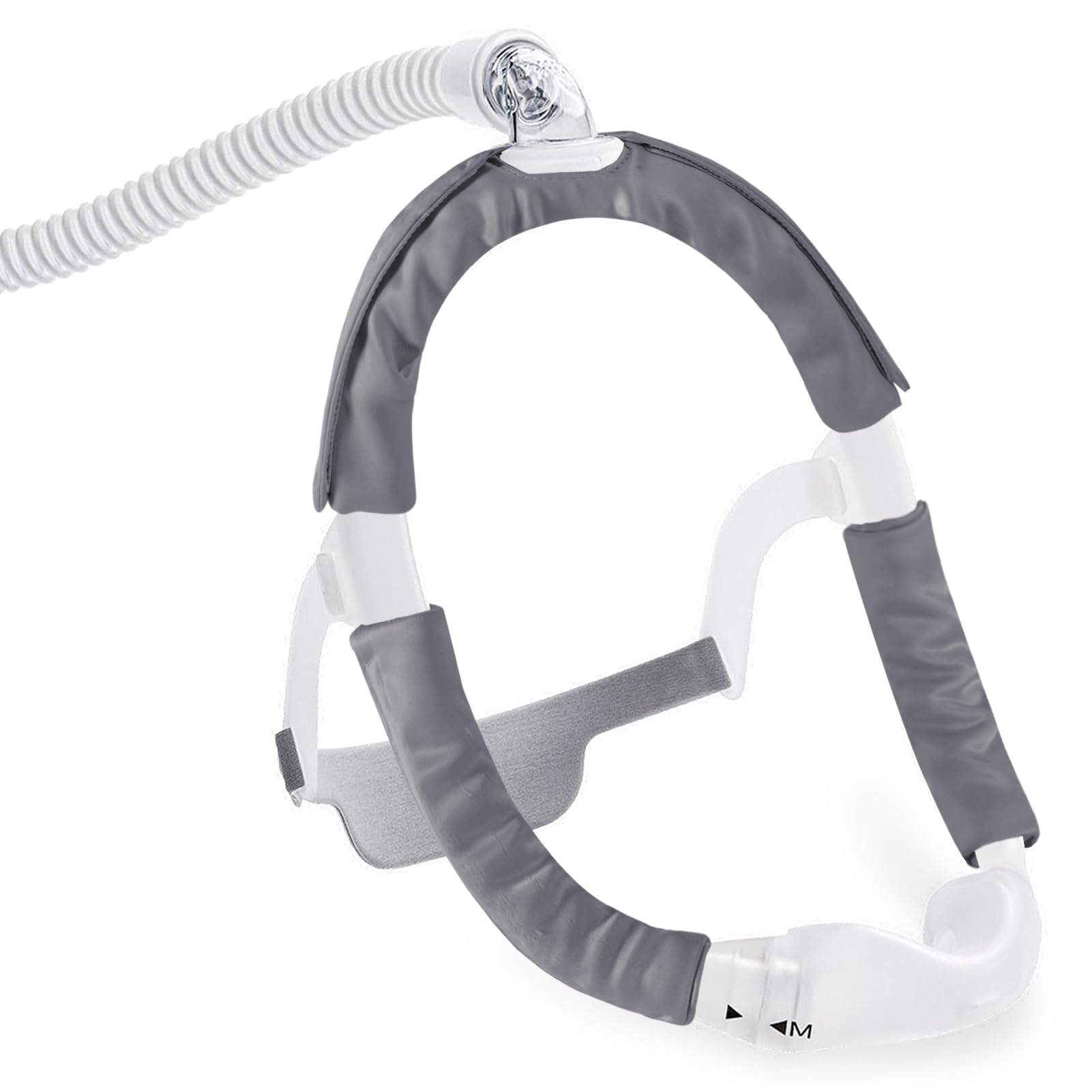 Satin CPAP Strap Covers, CPAP Mask Cover to Fit CPAP Airfit F30i Headgear, Universal and Comfort CPAP Hair Protector for Women, CPAP Headgear Strap Covers for Reducing Red Marks (Gray)
