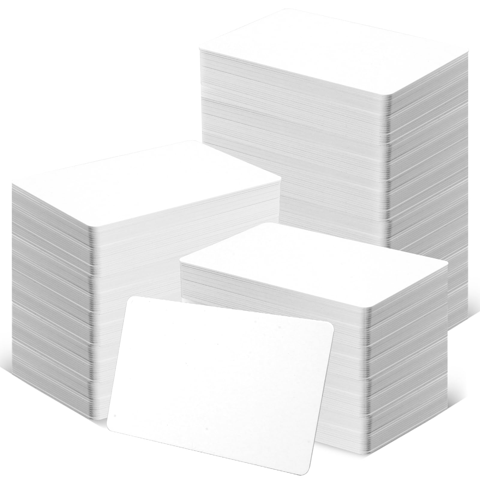 500 Pack - ZSZ Blank PVC Cards Without Scratches, CR80 30 Mil Plastic Cards for Photo ID Badge Printers