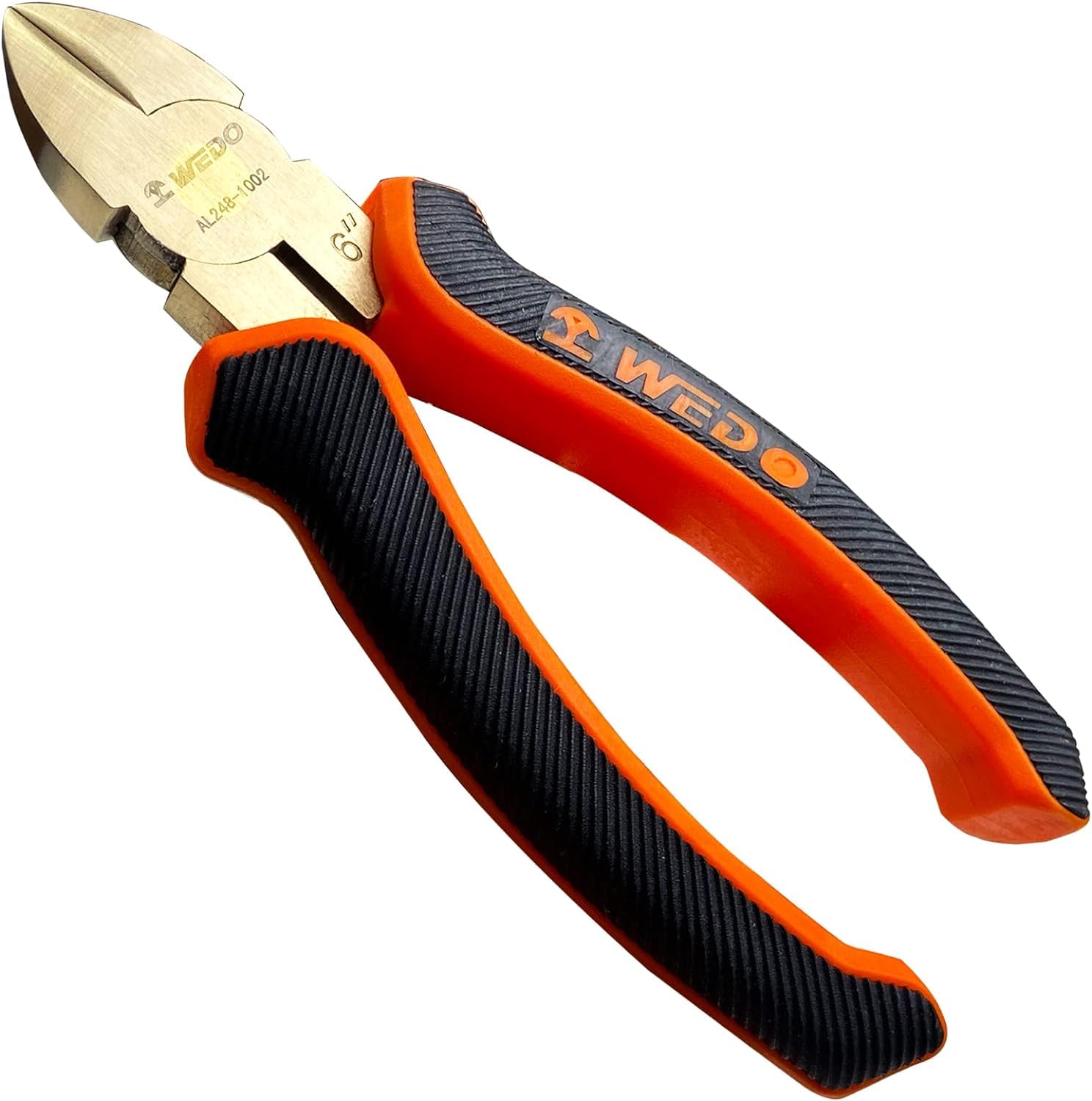 WEDO Senza Scintille Tronchese a taglio laterale 6",Pinza tagliafili Professionale in alluminio bronzo,Tronchese Laterale con manico in vetroresina,Lunghezza 150 mm,standard DIN,certificato BAM & FM