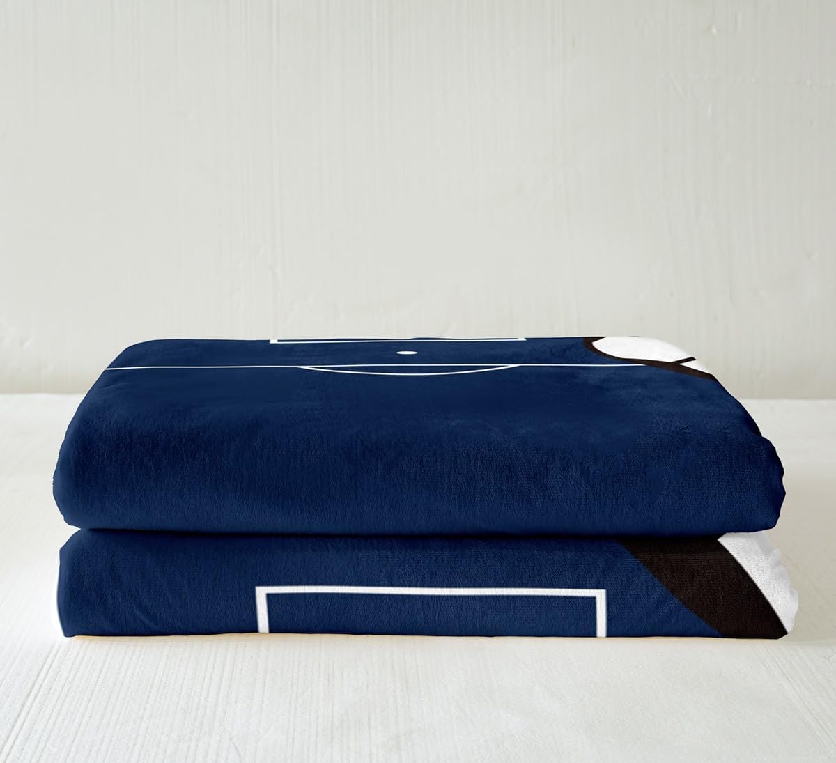 Football Fleece Throw Blanket Queen 90"x90" Kids Soccer Ball Pattern Plush Blanket for Bed Sofa Couch Sports Theme Sherpa Blanket Utra Soft Football Court Fuzzy Blanket Room Decor