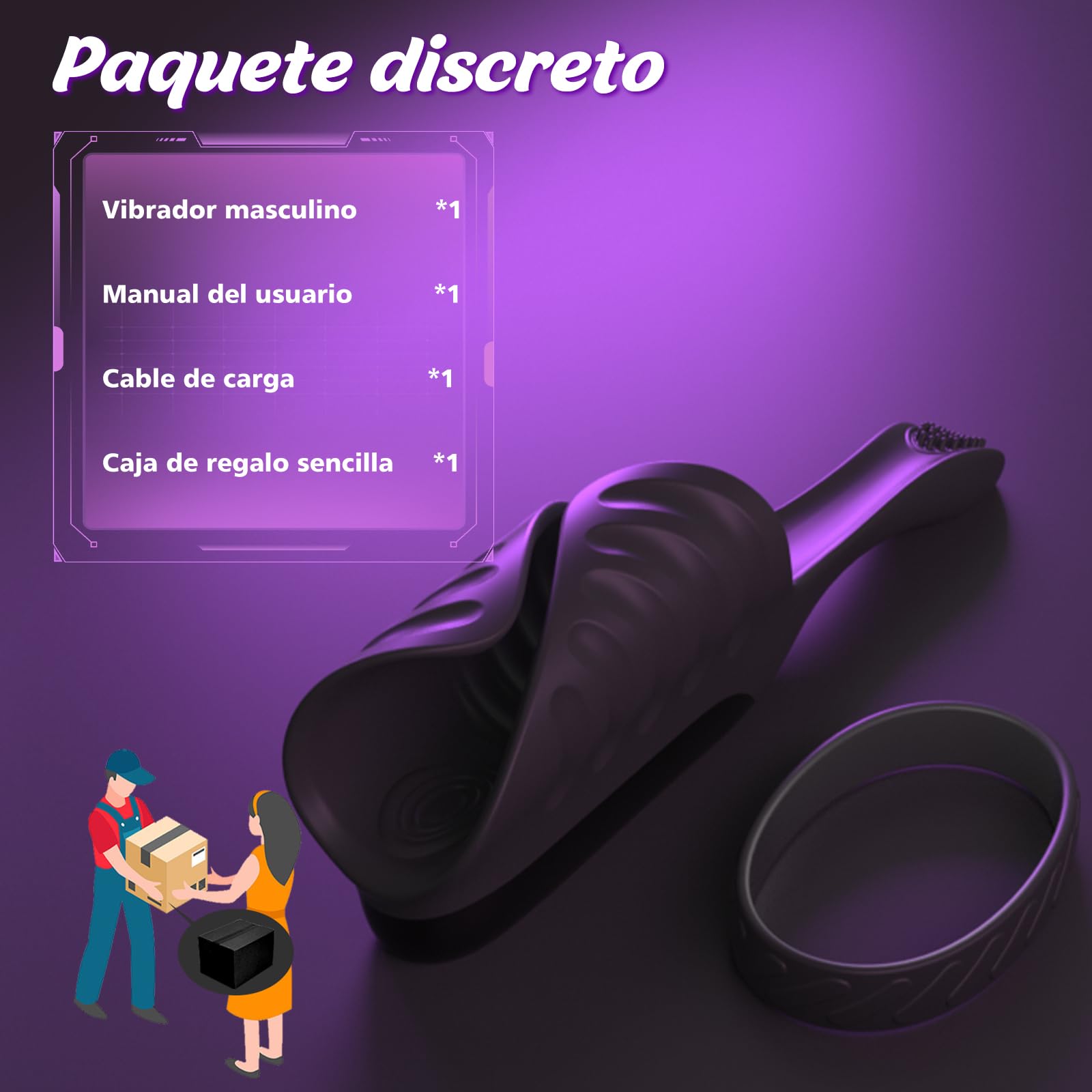 Masturbâteur Homme Mains Libres à Vibrations Par Tapotement Avec Vibromasseur De Testicules Ajustable, Masturbateurs Masculins Sex Toys, Masturbateur Sextoy Homme Automatique Avec Anneau Penien