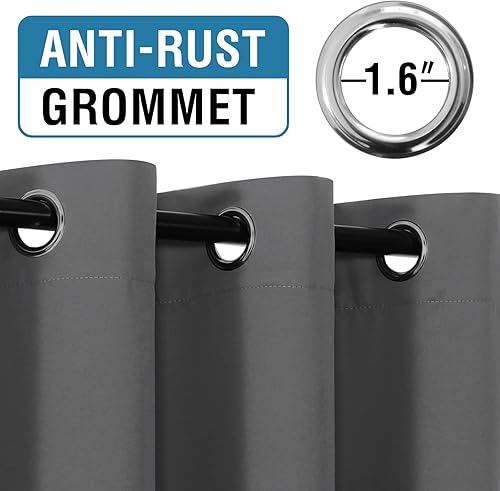 Miniatura 3 de H.VERSAILTEX Cortinas 100% de opacidad, con aislamiento térmico, cortinas opacas completas para sala de estar, cortinas de ventana de eficiencia